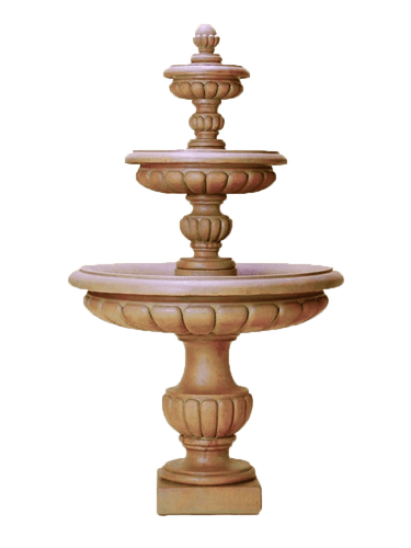 Parigi Three Tier Cast Stone Outdoor Garden Fountain Fountain Tuscan